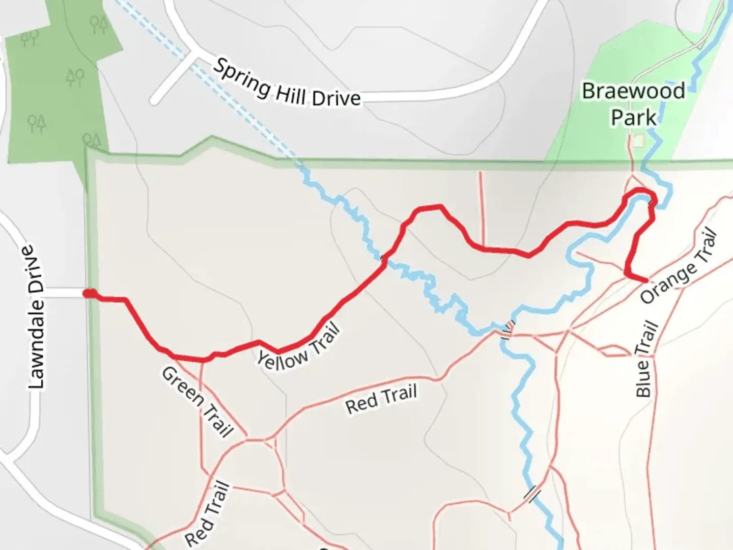 An image depicting the trail Yellow Trail and its surrounding area.
