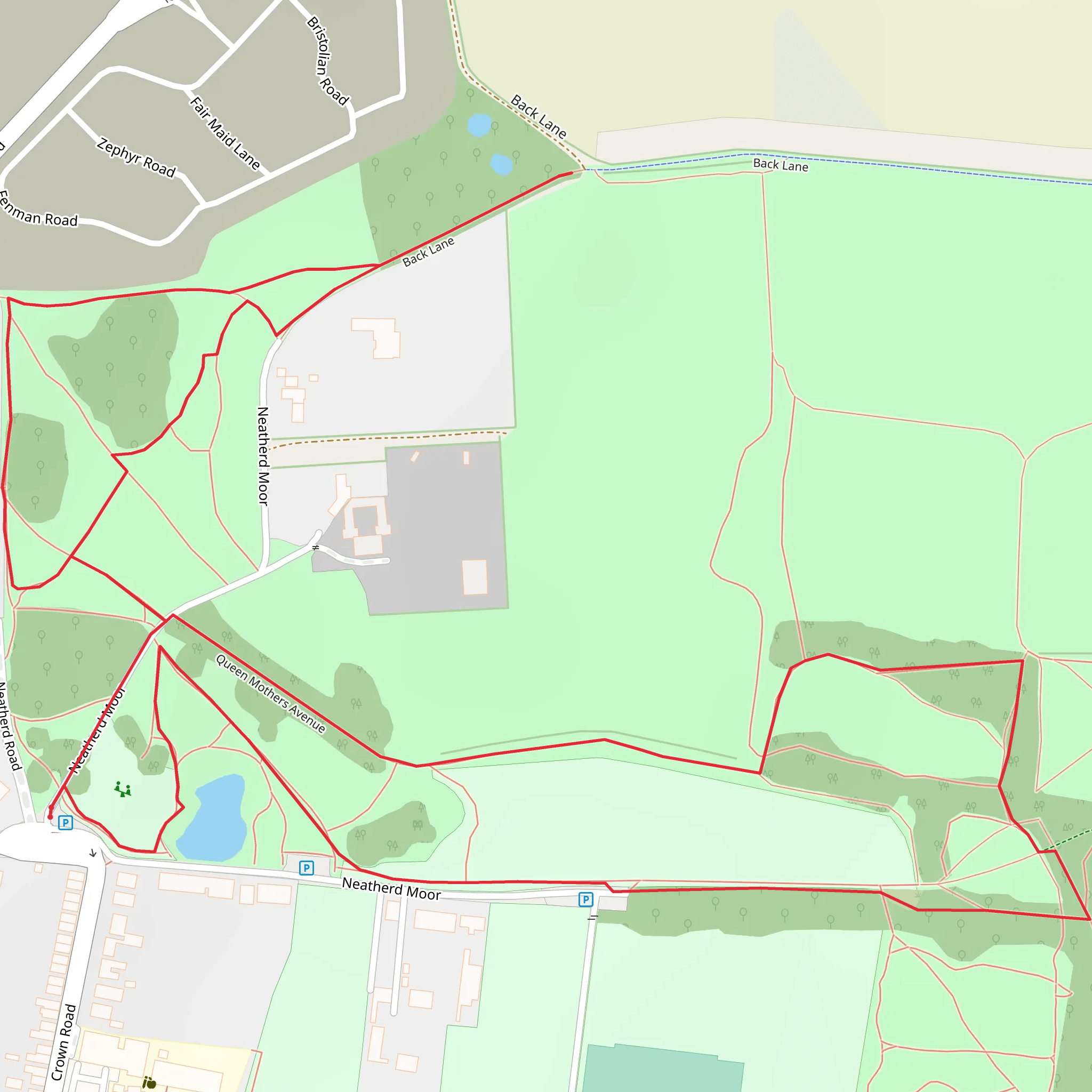 Neatherd Moor-open Access Land Loop mobile static map
