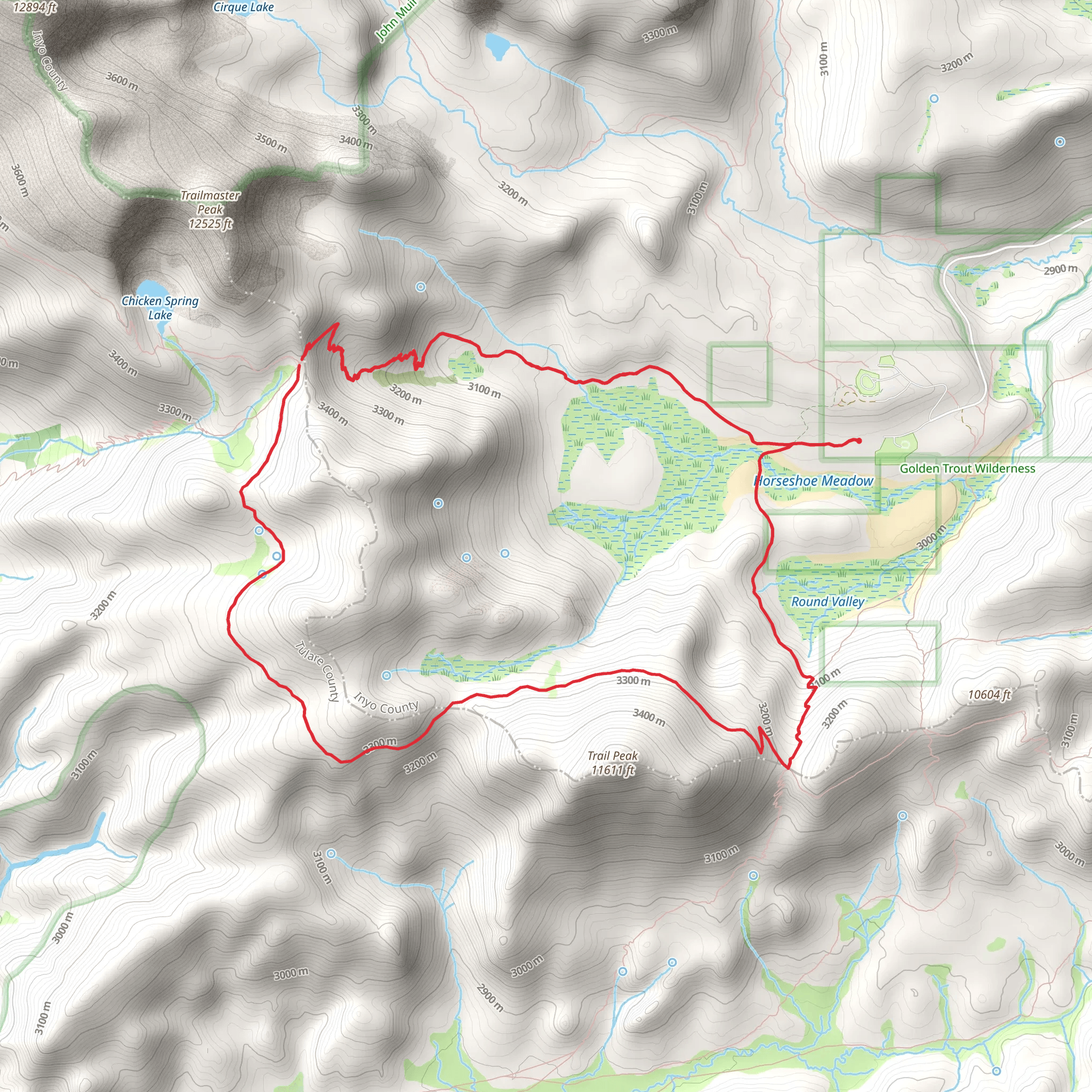 Cottonwood Pass Loop Trail mobile static map