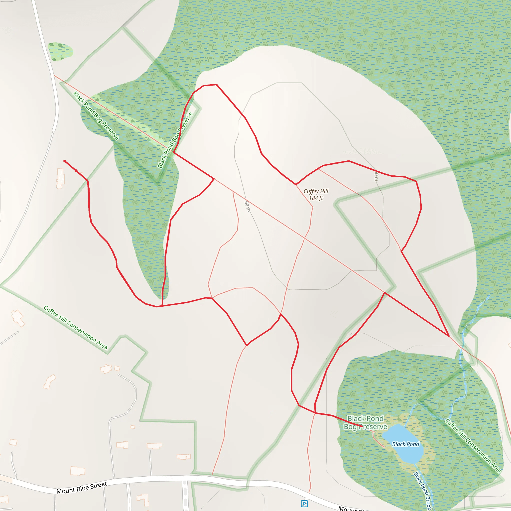 Cuffey Hill Loop Trail mobile static map