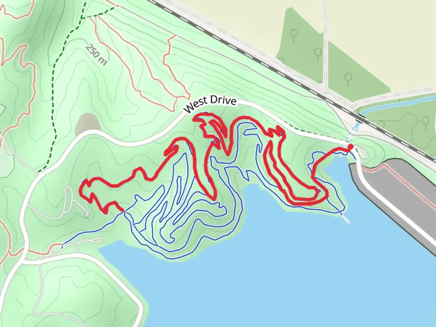 An image depicting the trail Chupacabra and its surrounding area.