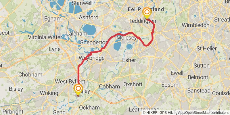 Walk from London to Portsmouth stage 3 Map