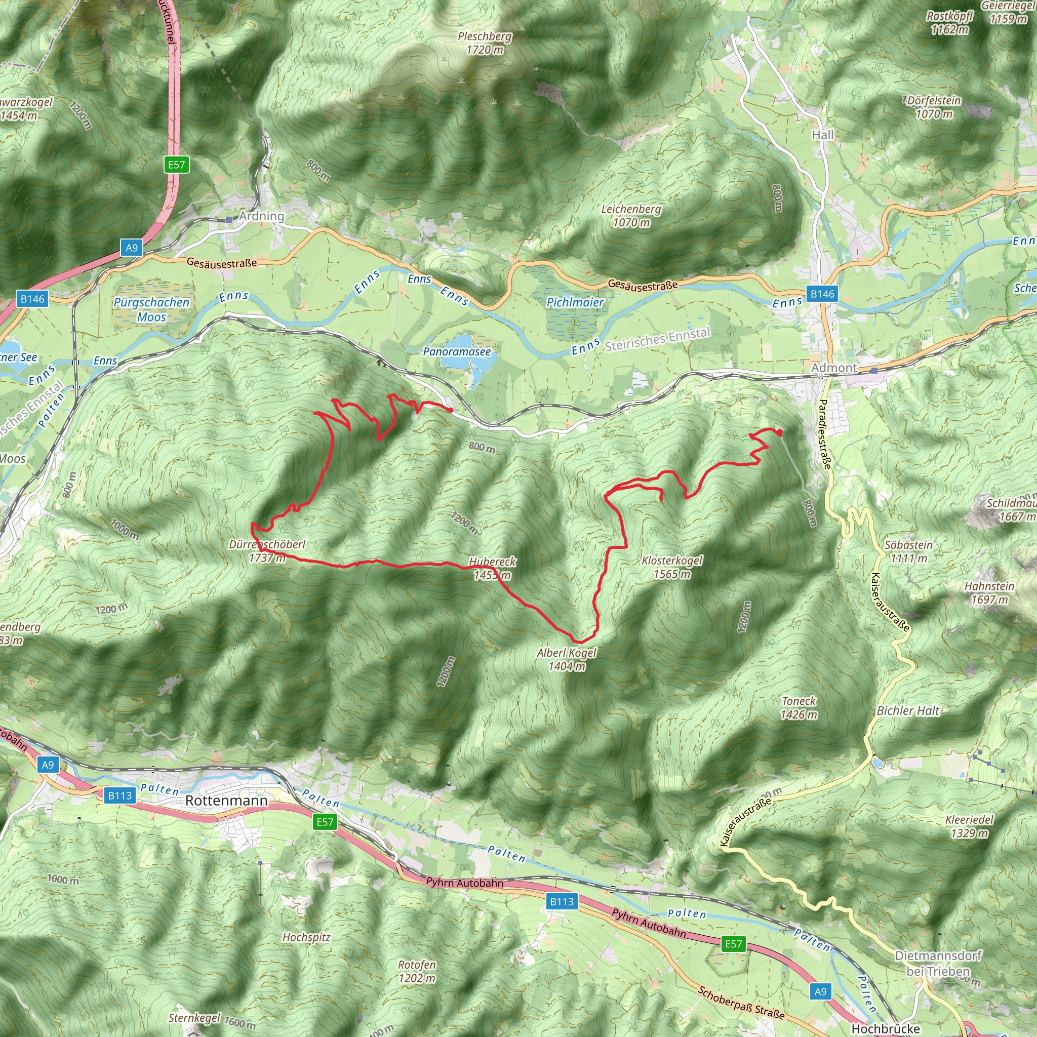 Admont - Dürrenschöberl Hike mobile static map