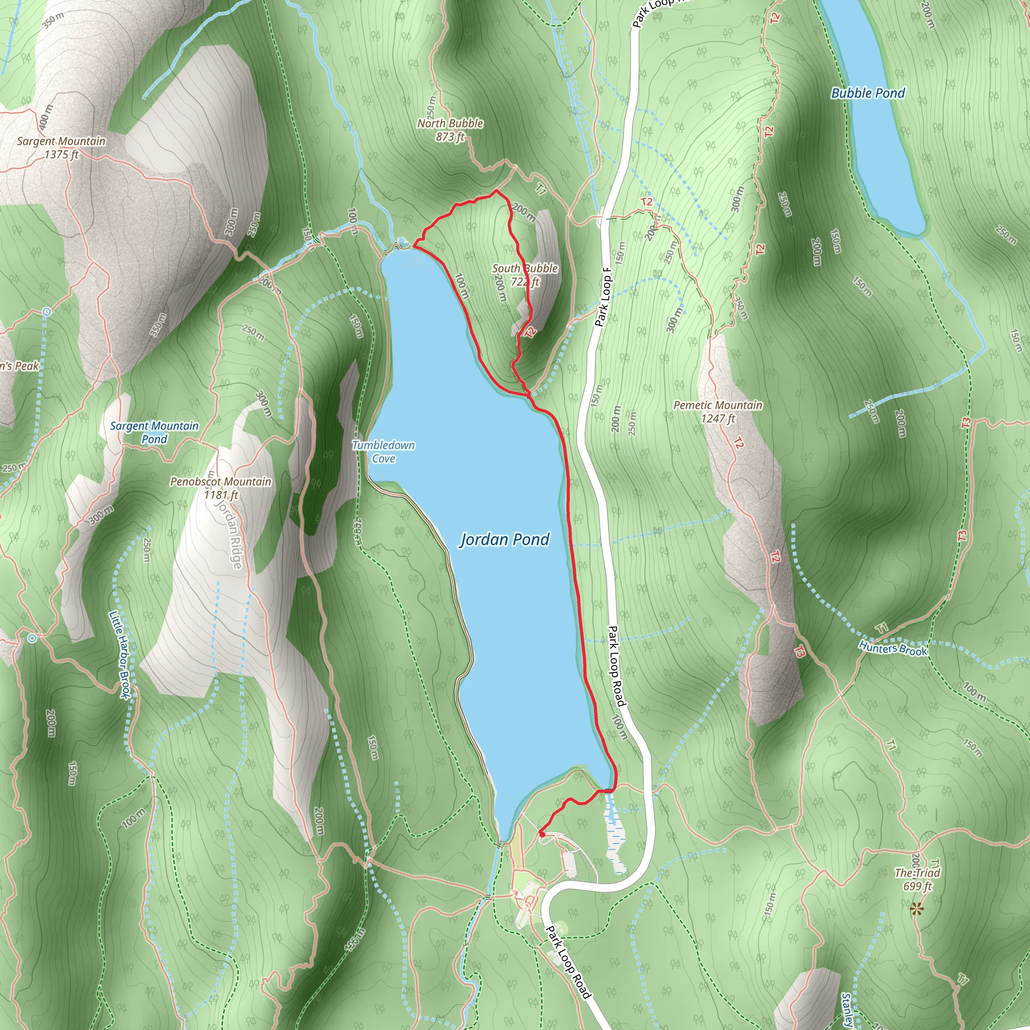 South Bubble Hill Loop mobile static map