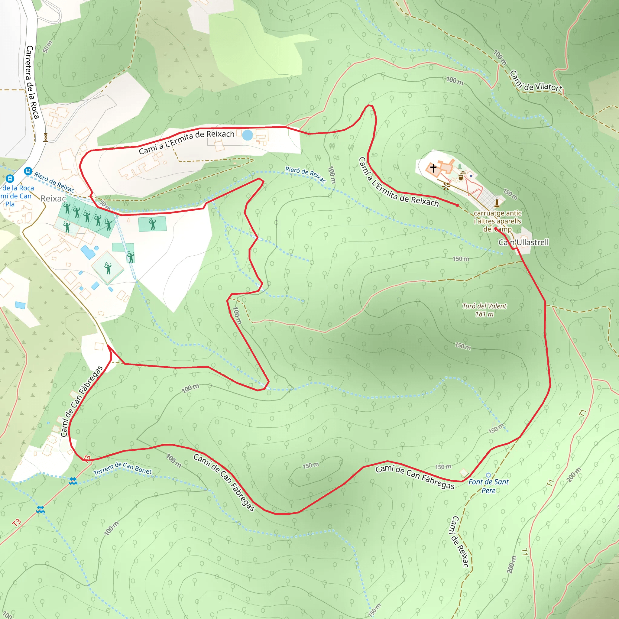 Surroundings of Sant Pere de Reixac SL C 143 mobile static map