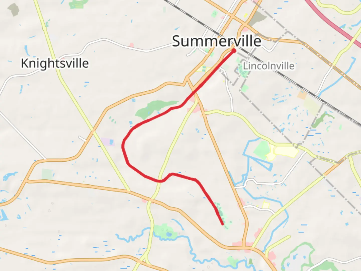 An image depicting the trail Sawmill Branch Trail and its surrounding area.