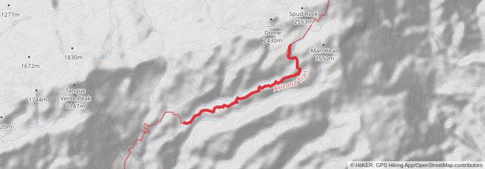 Arizona Trail stage 13 Map
