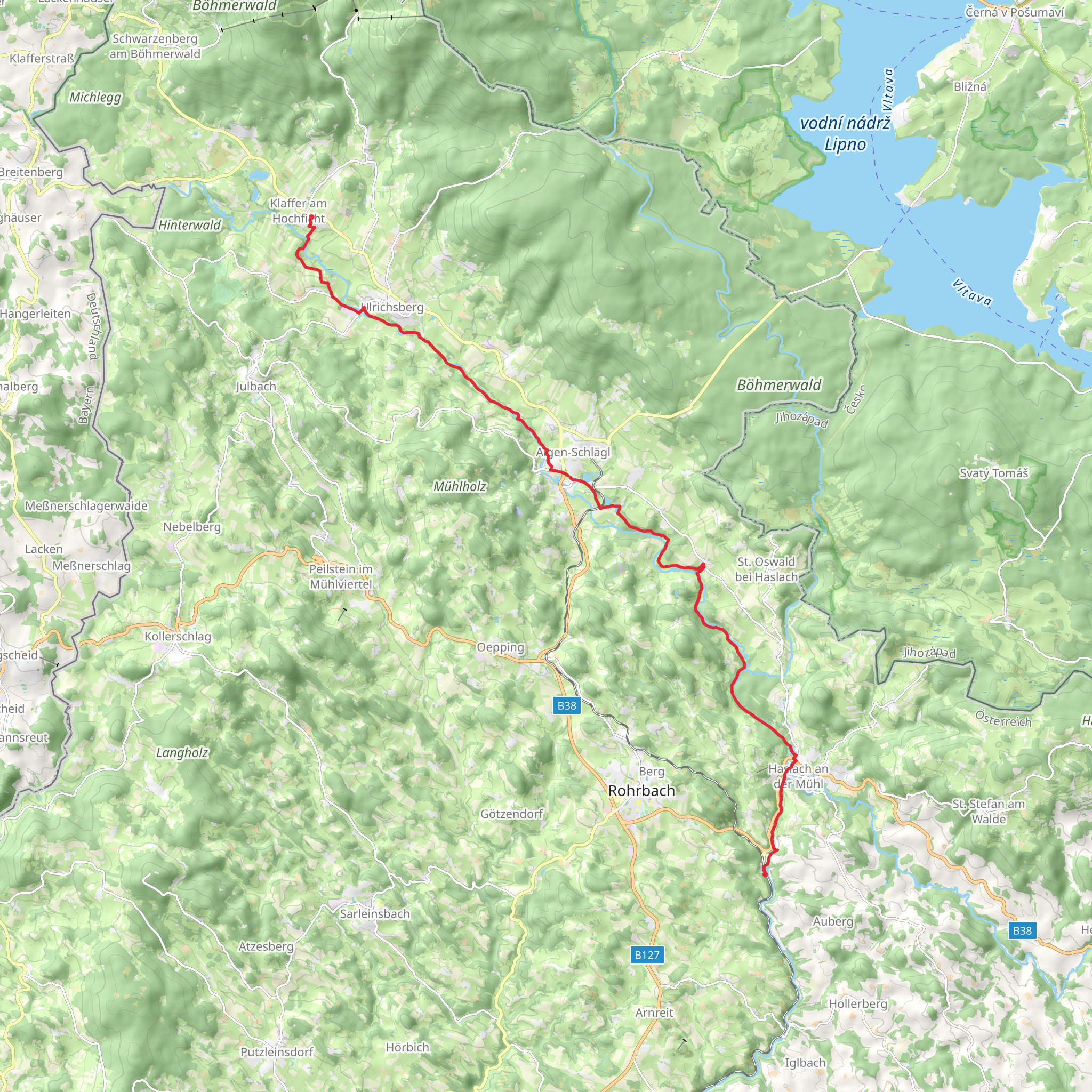 Große Mühl Hike mobile static map