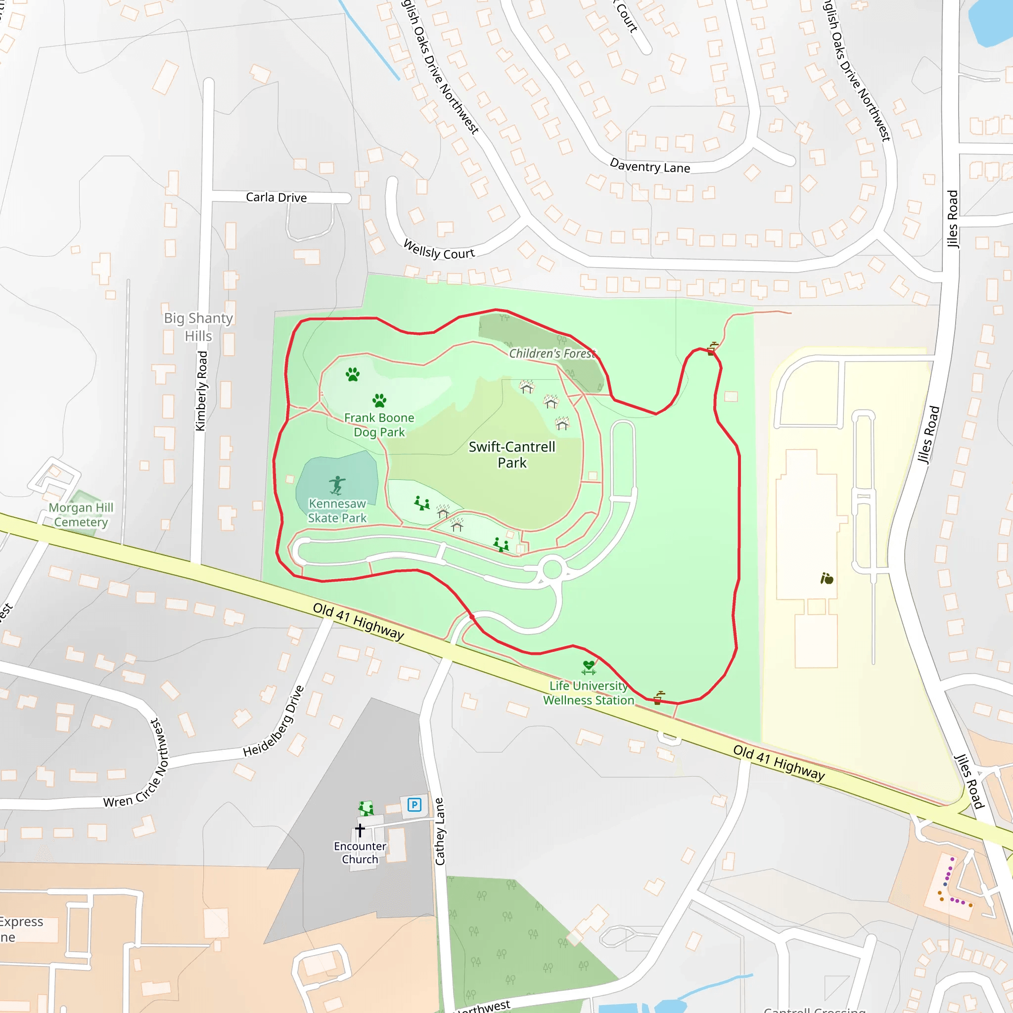 Swift-Cantrell Park Loop mobile static map