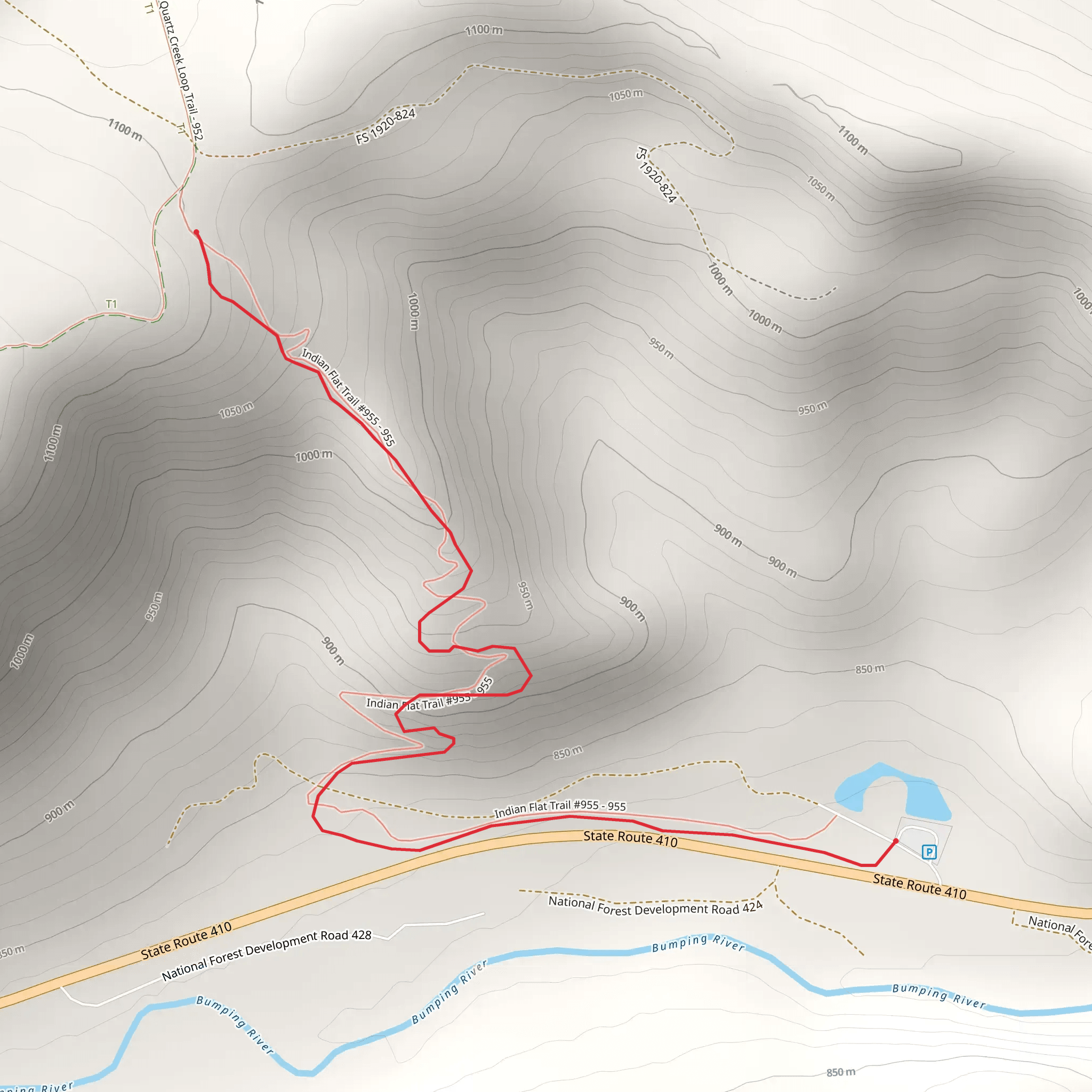 Indian Flat Trail mobile static map