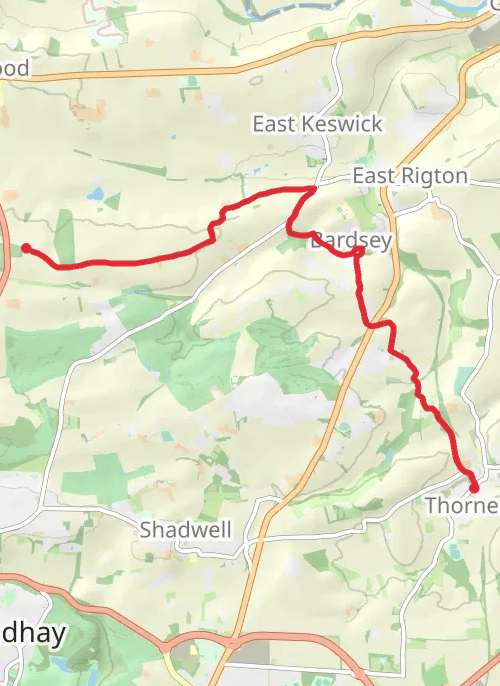 Hike on Leeds Country Way Day 2 5.75 miles mobile static map