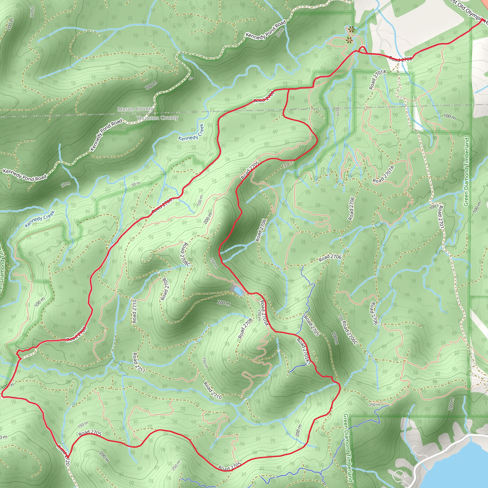 Kennedy Creek Salmon Trail mobile static map