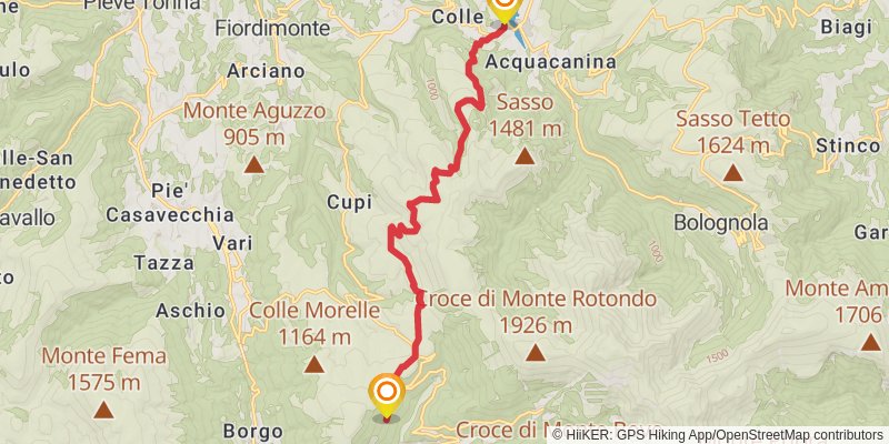 Cammino Nelle Terre Mutate stage 5 Map