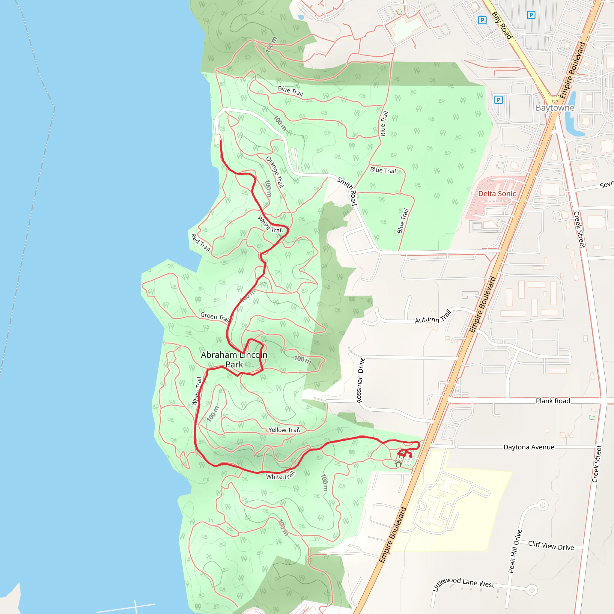 Abraham Lincoln Park Trail mobile static map