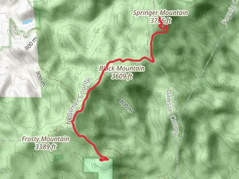 Springer Mountain via Len Foote Trail