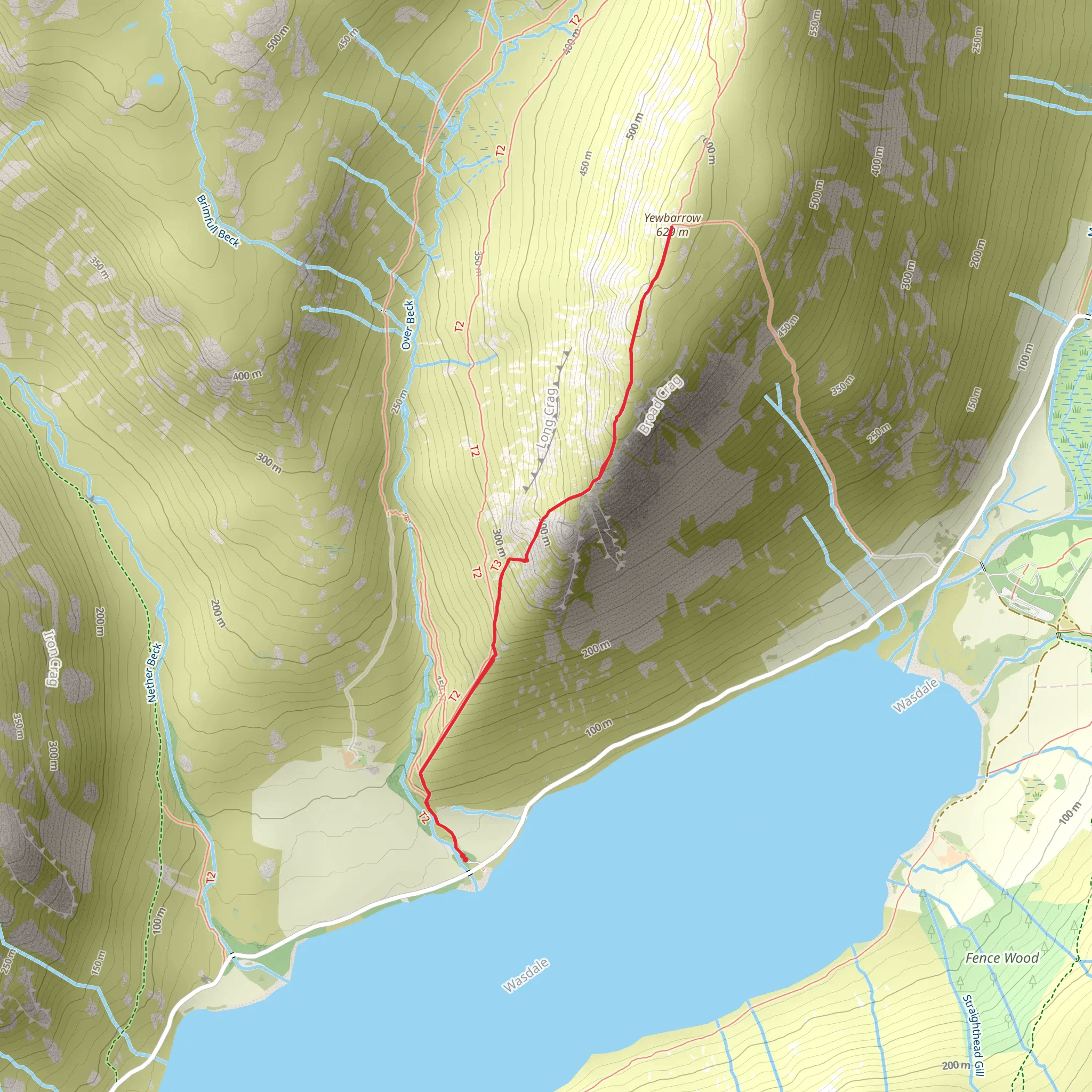 Yewbarrow Walk mobile static map
