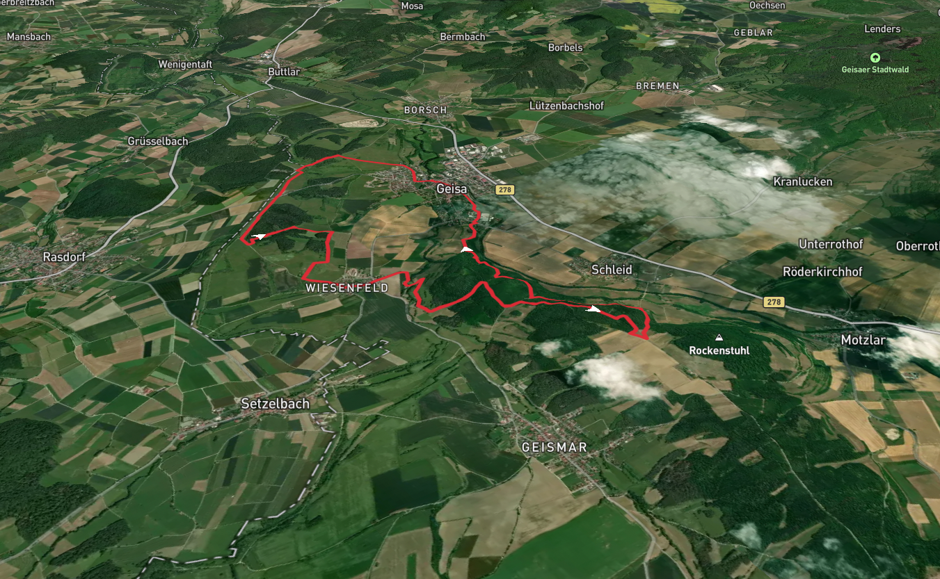 Am Siebenborn and Kreuz der Geiseraemter via Geisweg