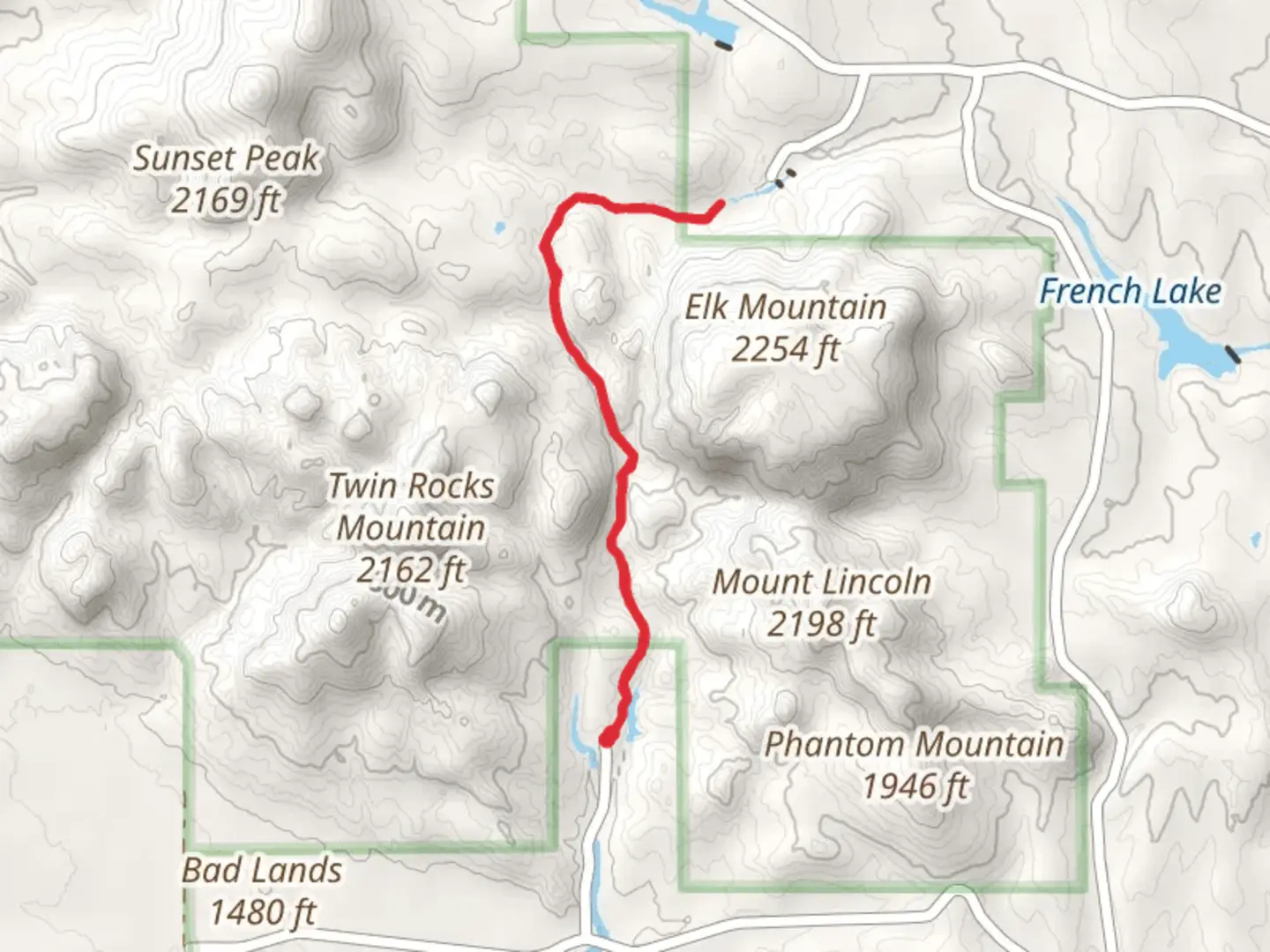 An image depicting the trail Charon's Garden Trail and its surrounding area.