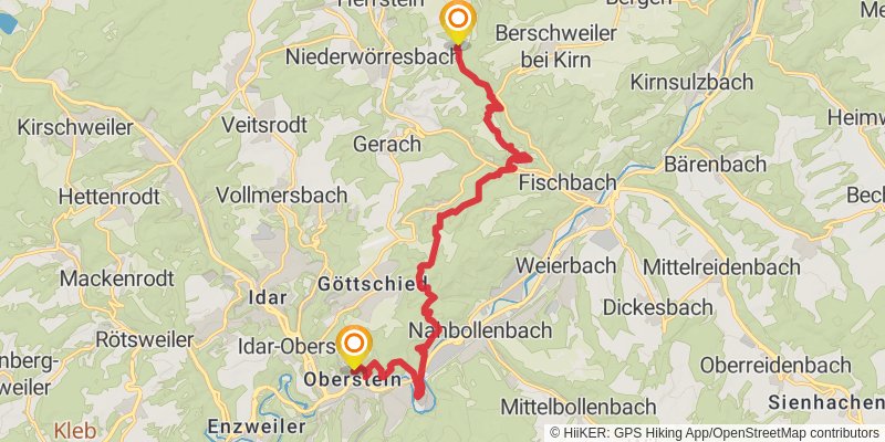 Saar-Hunsrück-Steig stage 12 Map