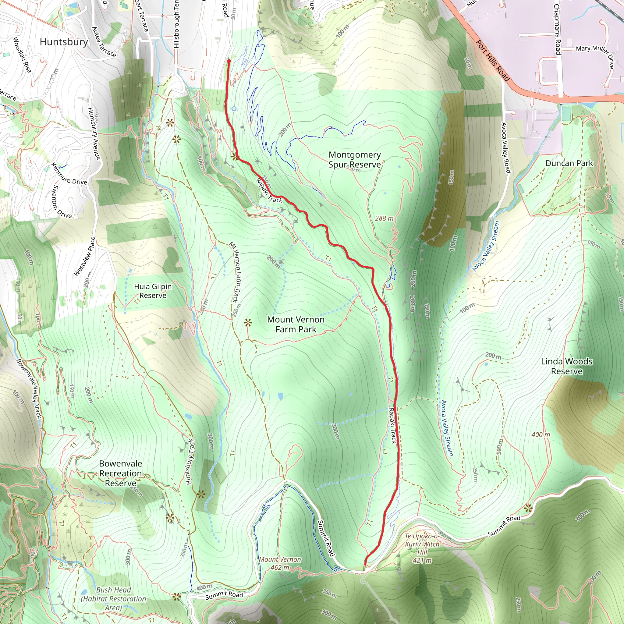 Rapaki Track mobile static map