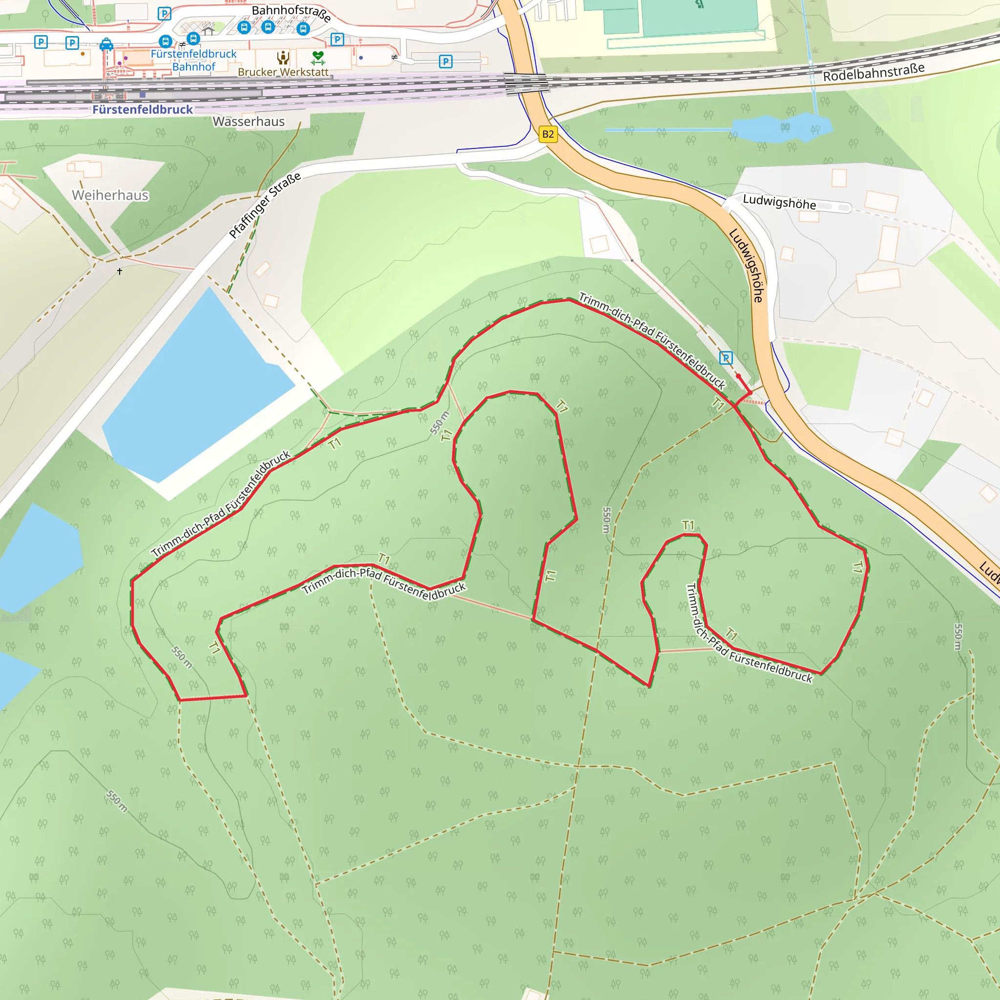 Trimm-dich-Pfad Fürstenfeldbruck Loop mobile static map