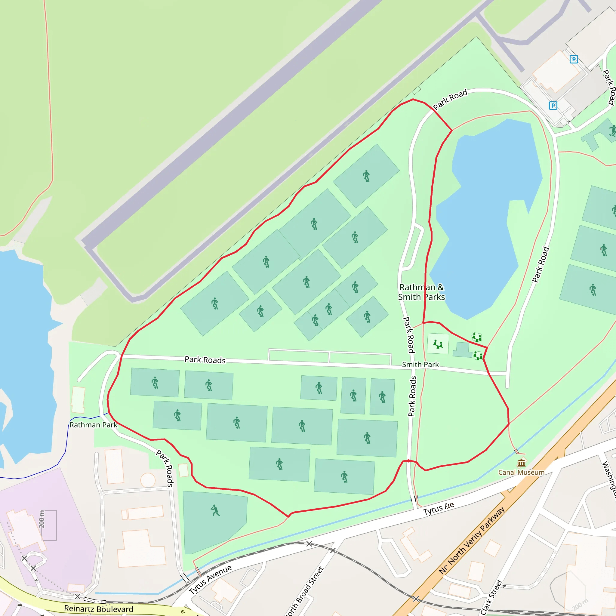 Ratman and Smith Parks Loop mobile static map