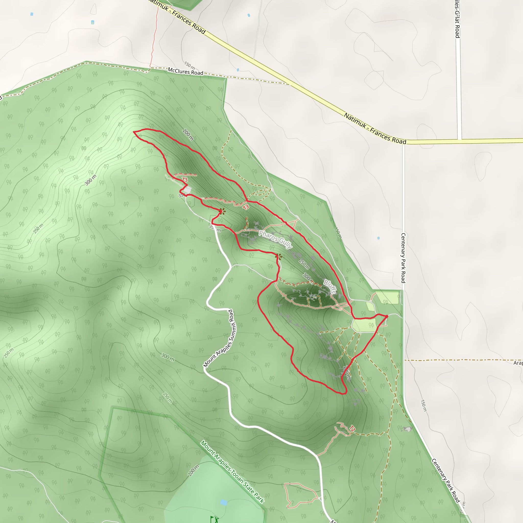 Mount Arapiles Circuit Trail mobile static map