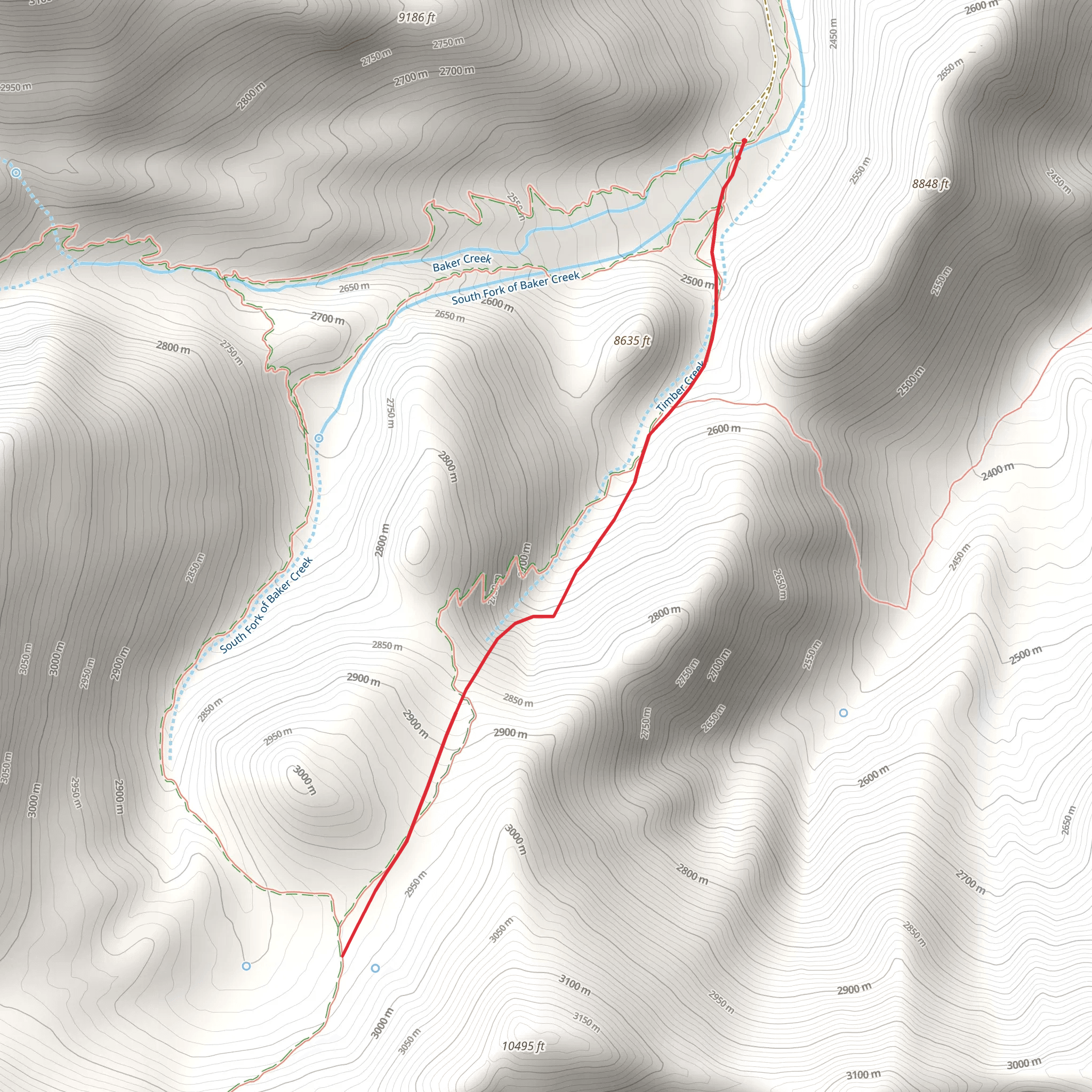 Timber Creek Trail mobile static map