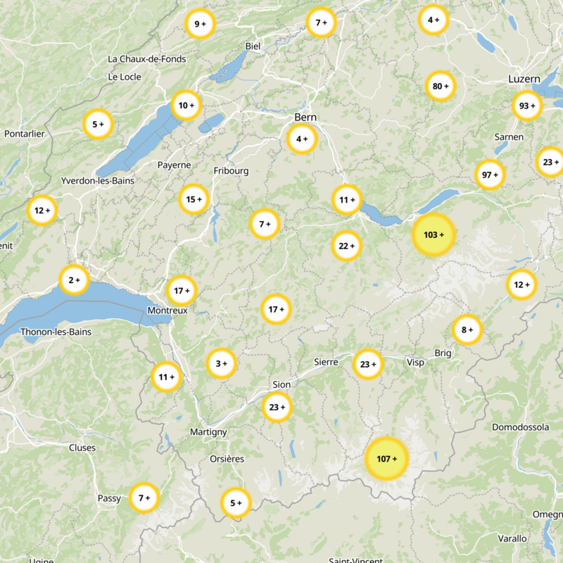 Obersimmental-Saanen administrative district Static Map