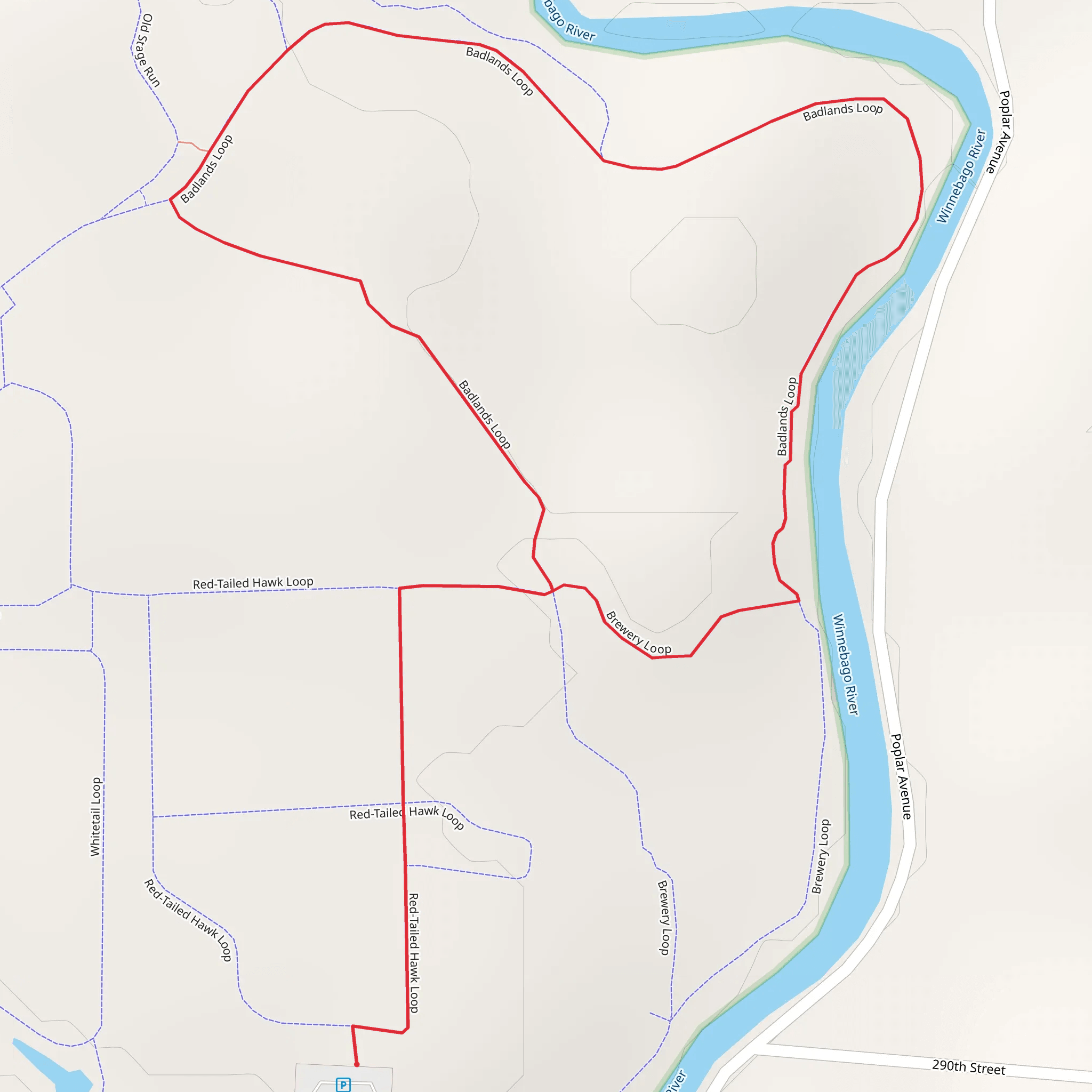 Badlands Loop mobile static map