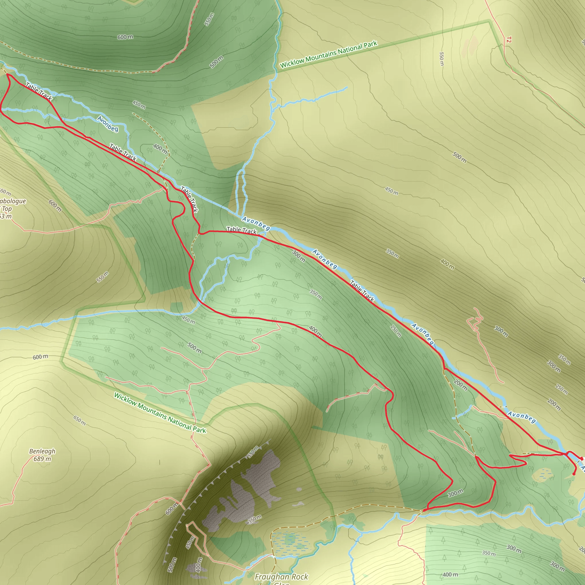Glenmalure Loop mobile static map