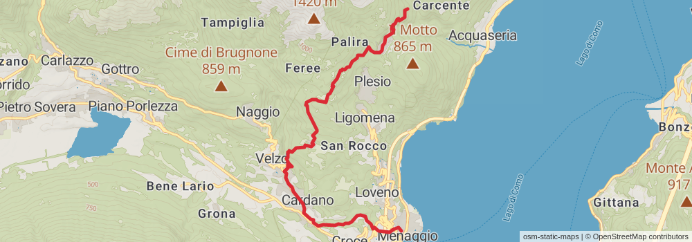 Sentiero Italia - Alps Section stage 95 Map