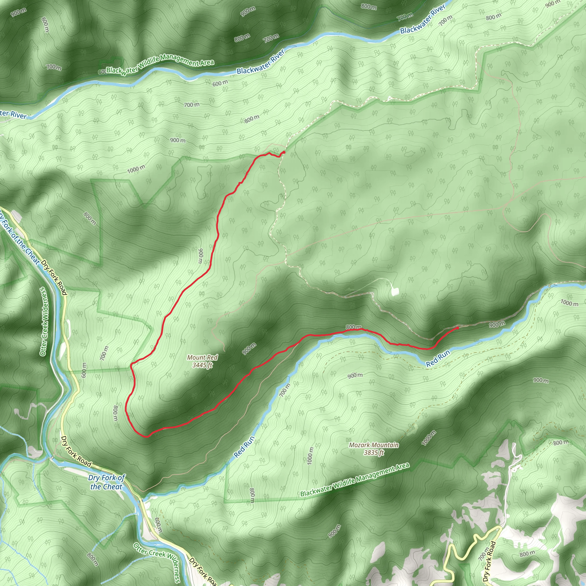 Mountainside Trail mobile static map