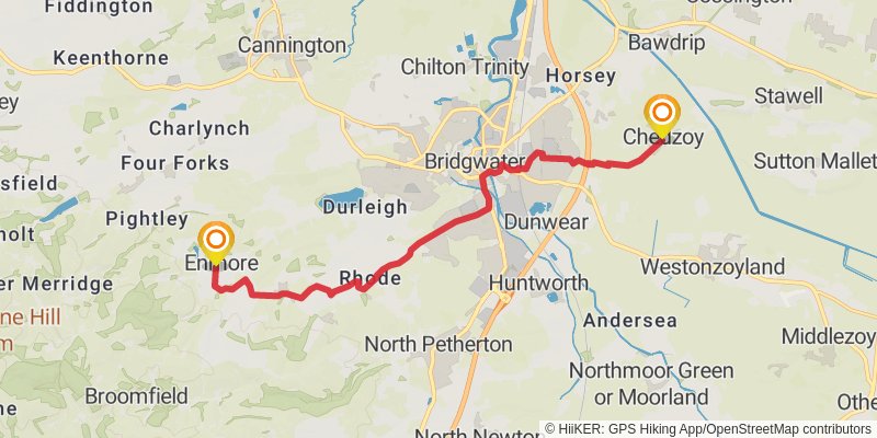Minehead to Chepstow Walk stage 7 Map