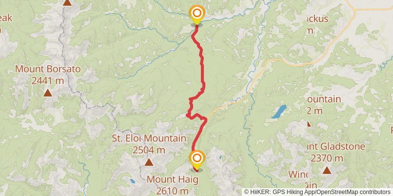 Great Divide Trail stage 7 Map