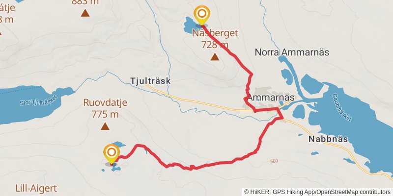 Kungsleden North stage 19 Map
