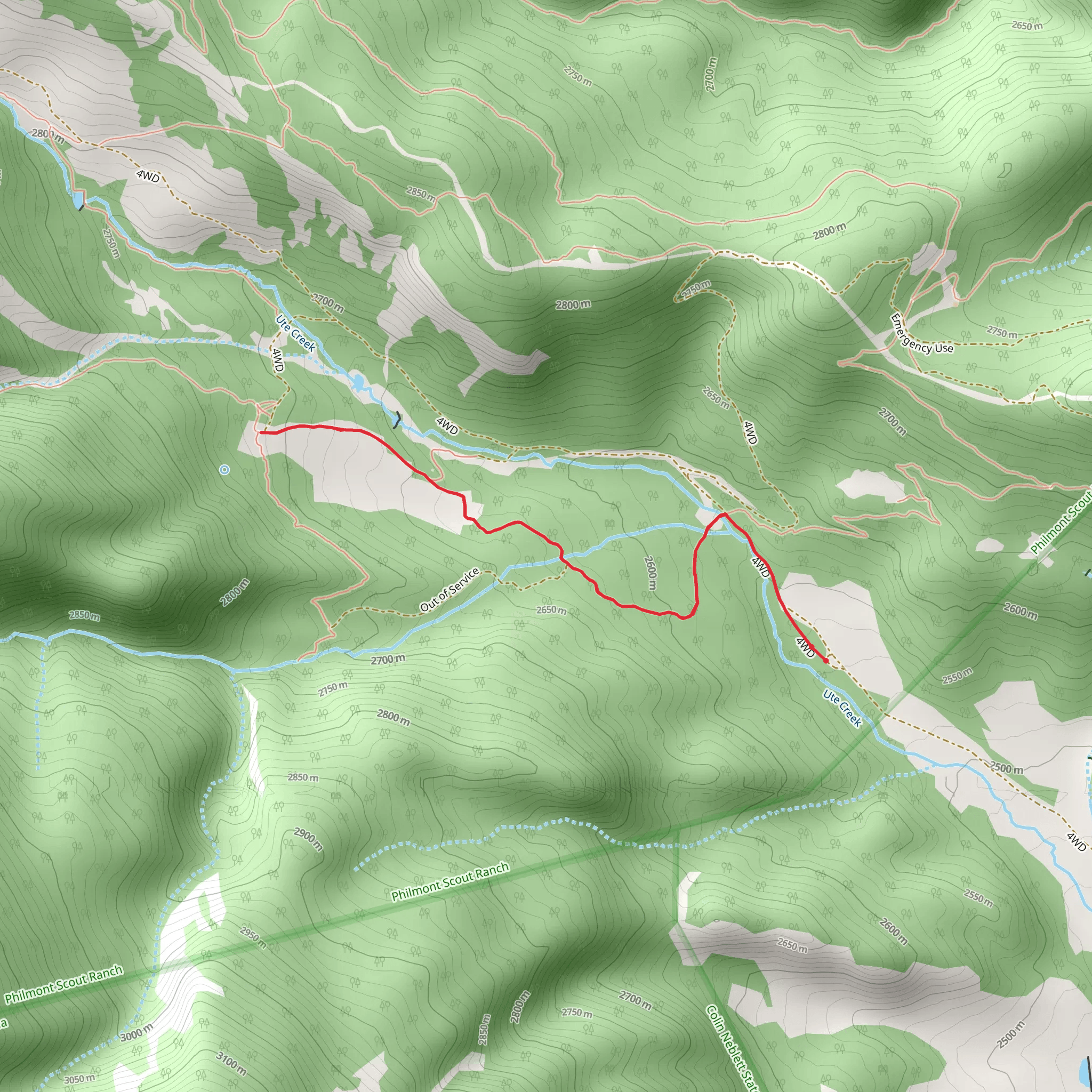 Maxwell to Miranda Trail mobile static map