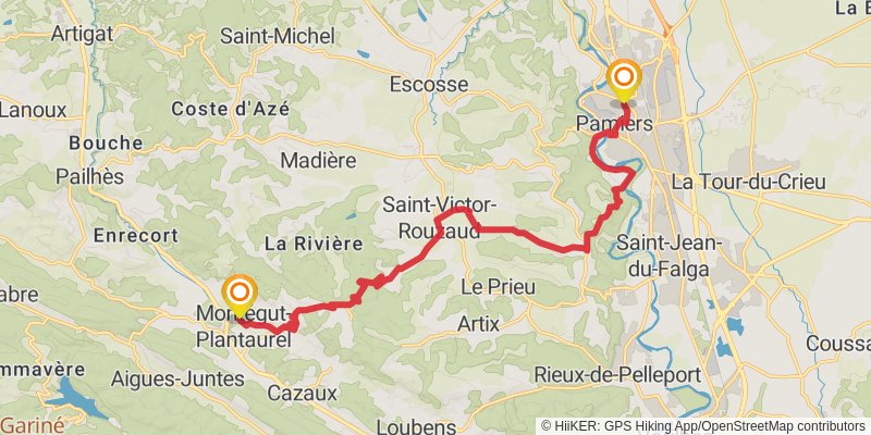GR 78 - Sentier de Piémont stage 6 Map