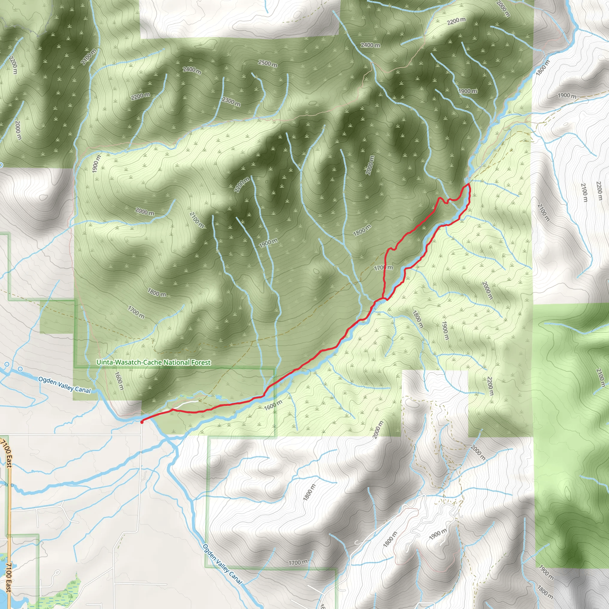 Middle Fork Loop Trail mobile static map