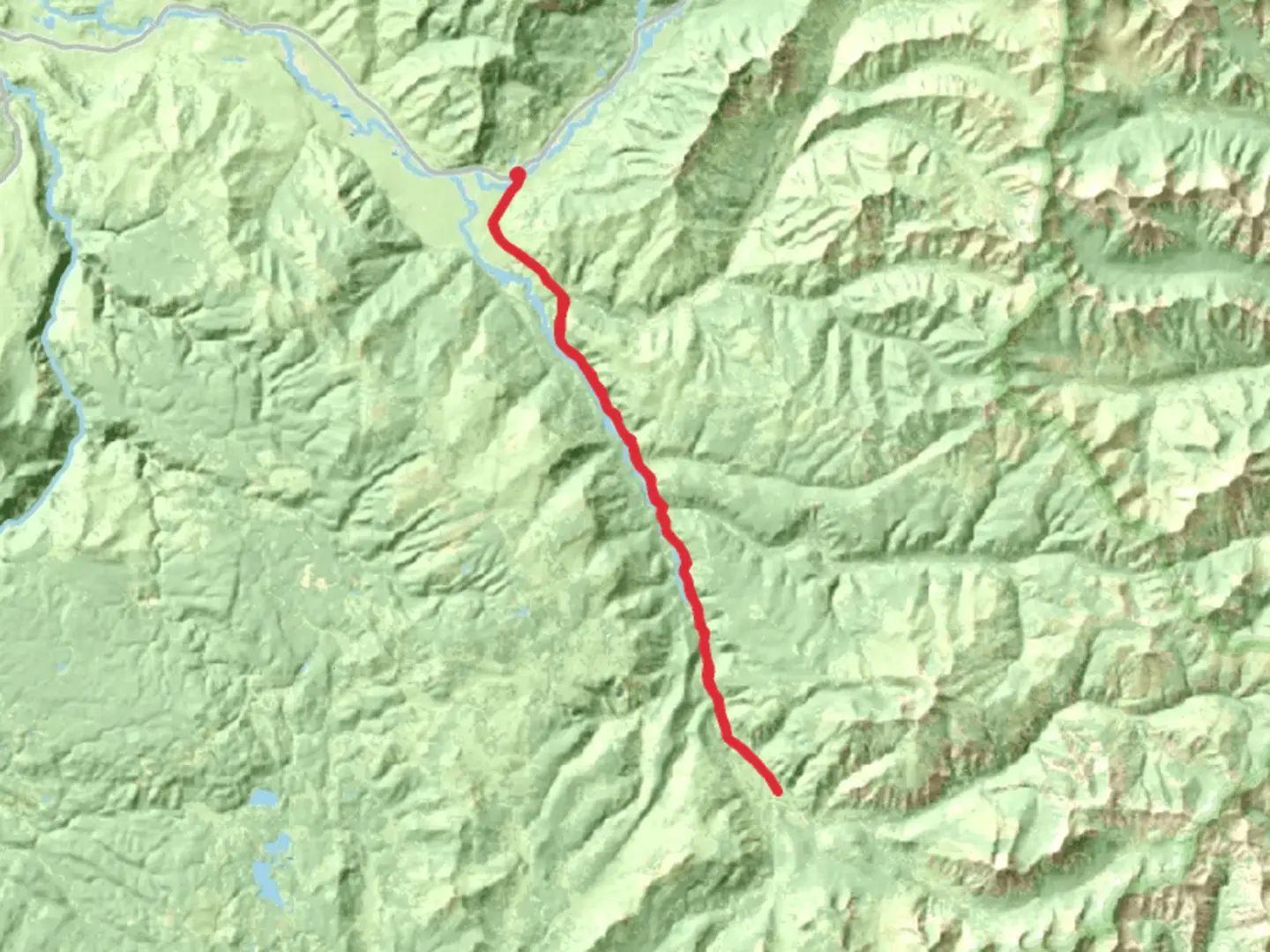 An image depicting the trail Cold Creek via Lamar River and its surrounding area.