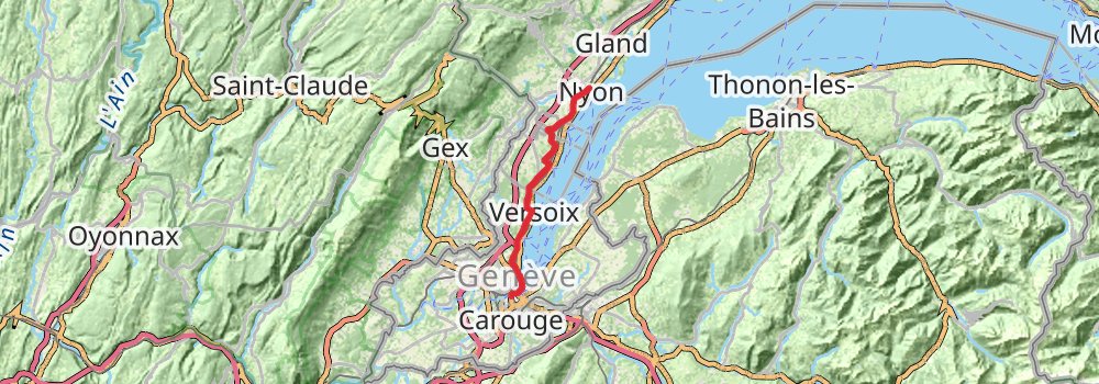 Camino Basel-Geneva via Bern stage 15 Map