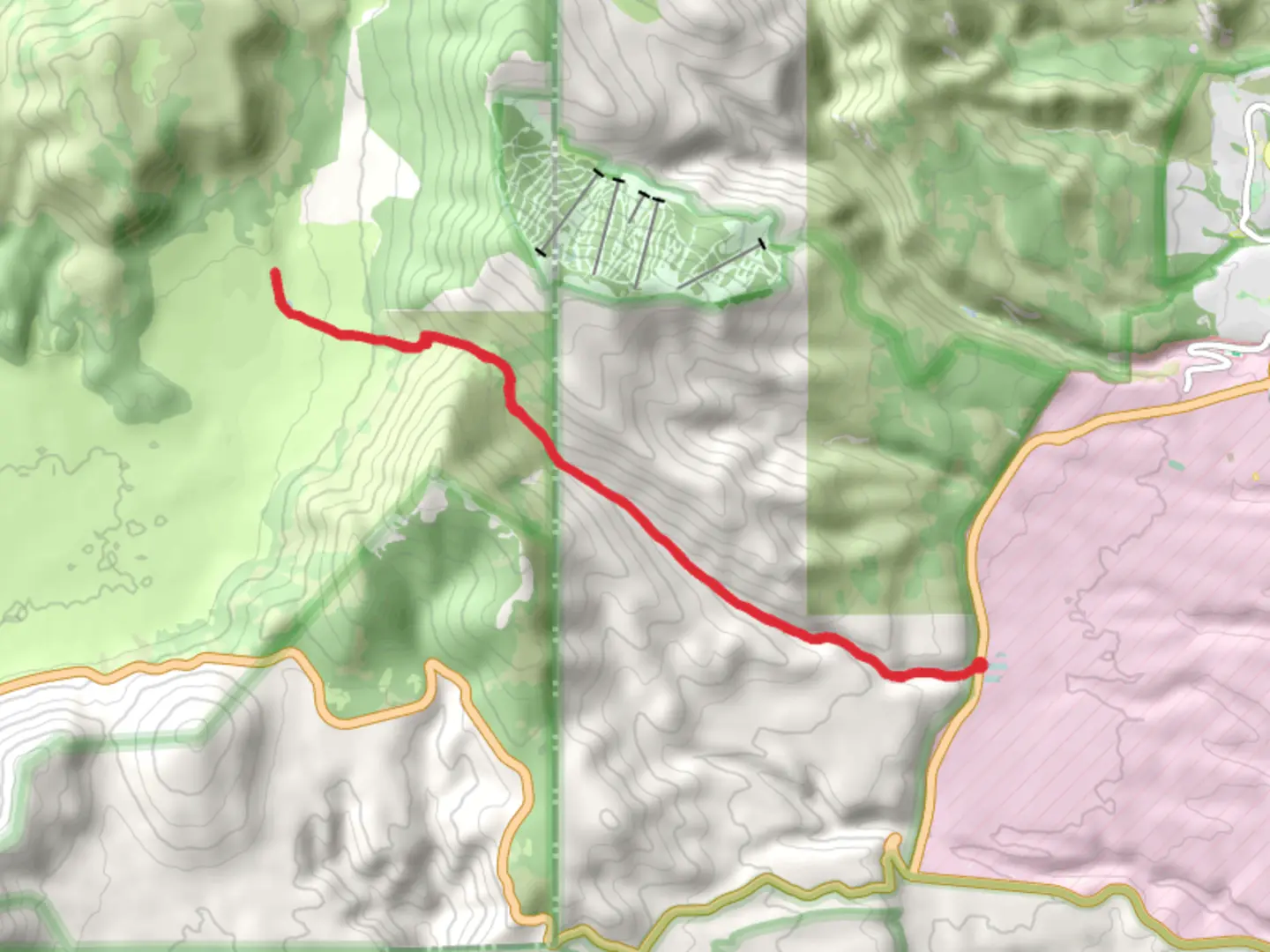 An image depicting the trail Valle Trail and its surrounding area.