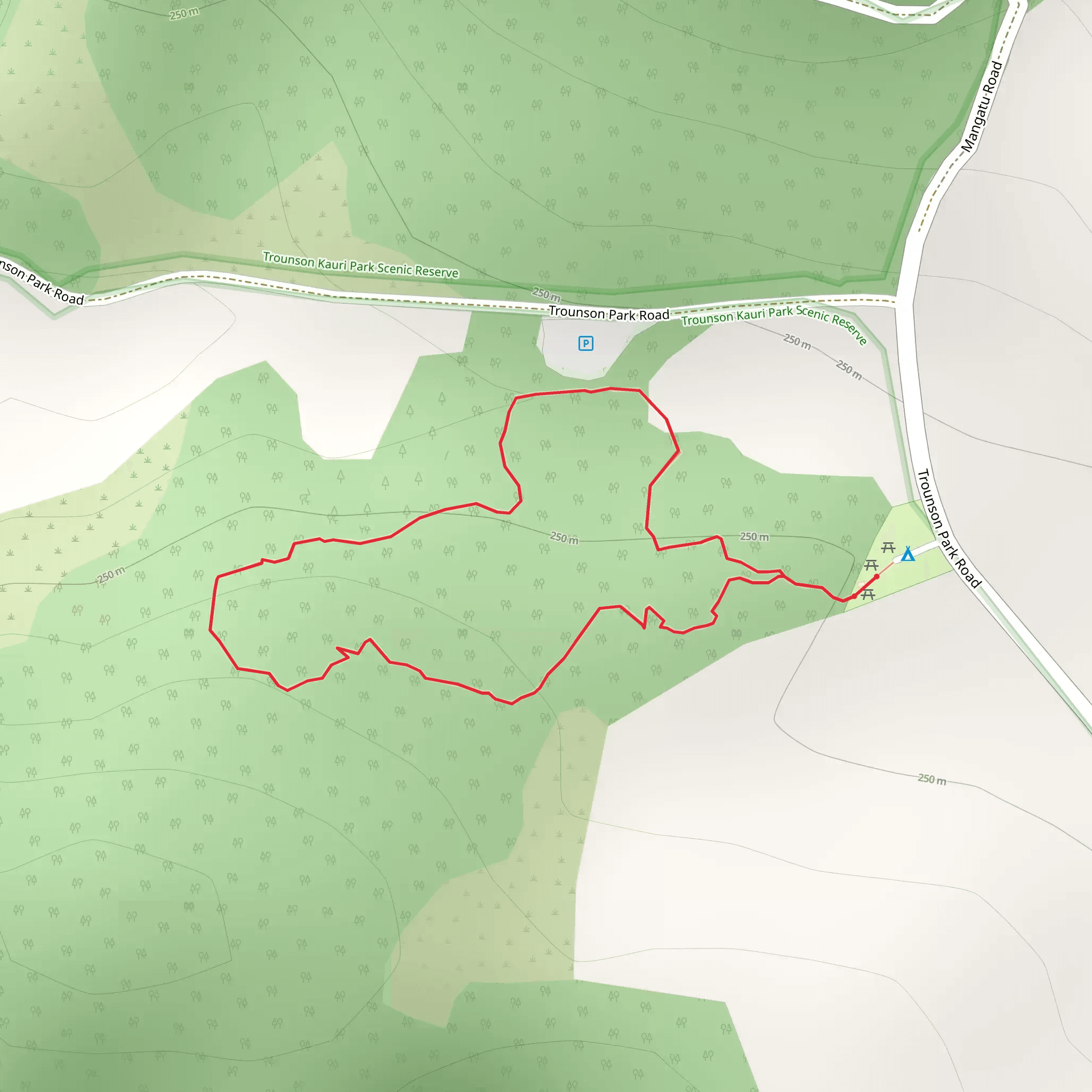 Trounson Kauri Walk mobile static map