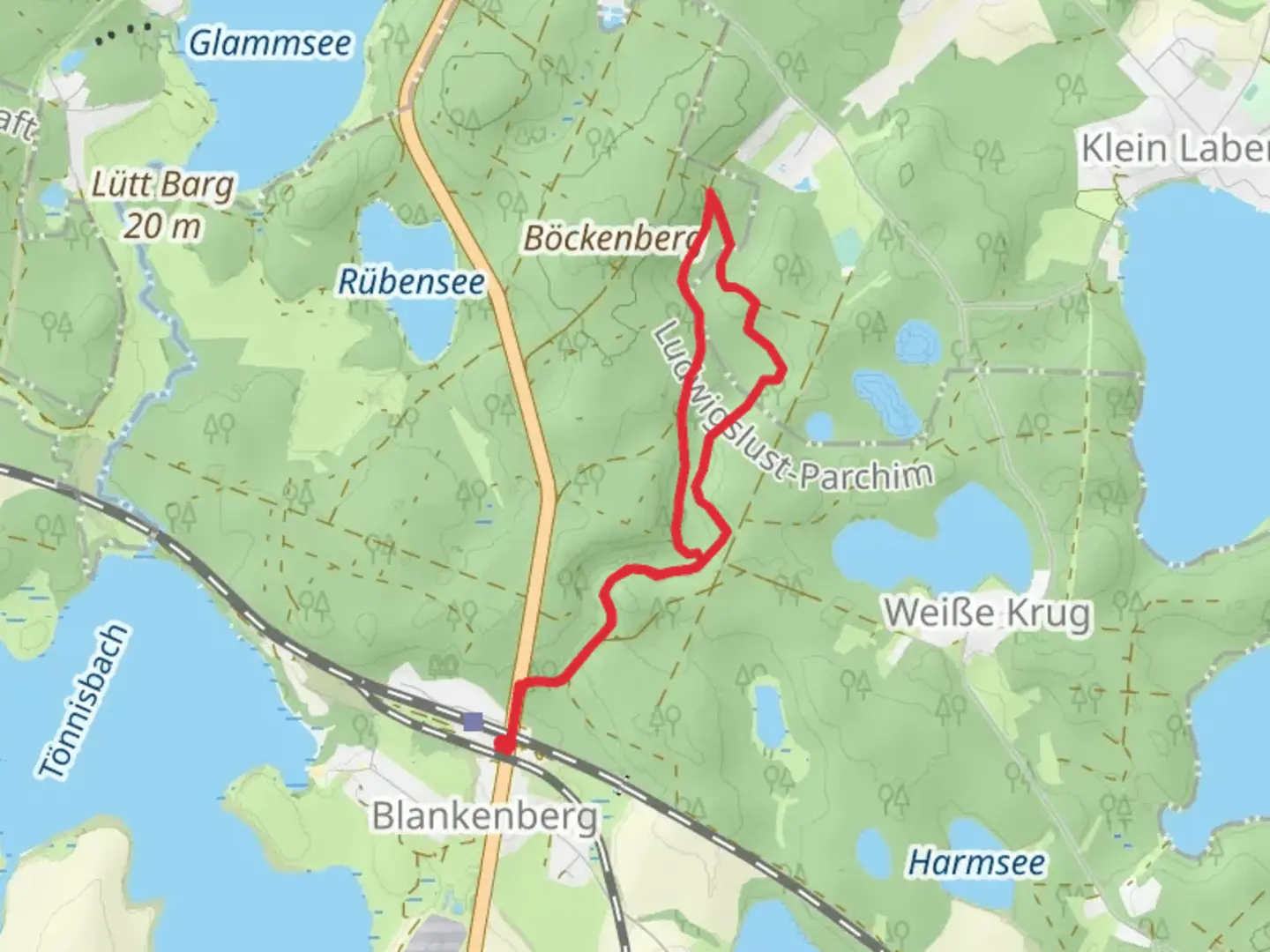 An image depicting the trail Naturlehrpfad - Gerhard-Schulze Weg and its surrounding area.