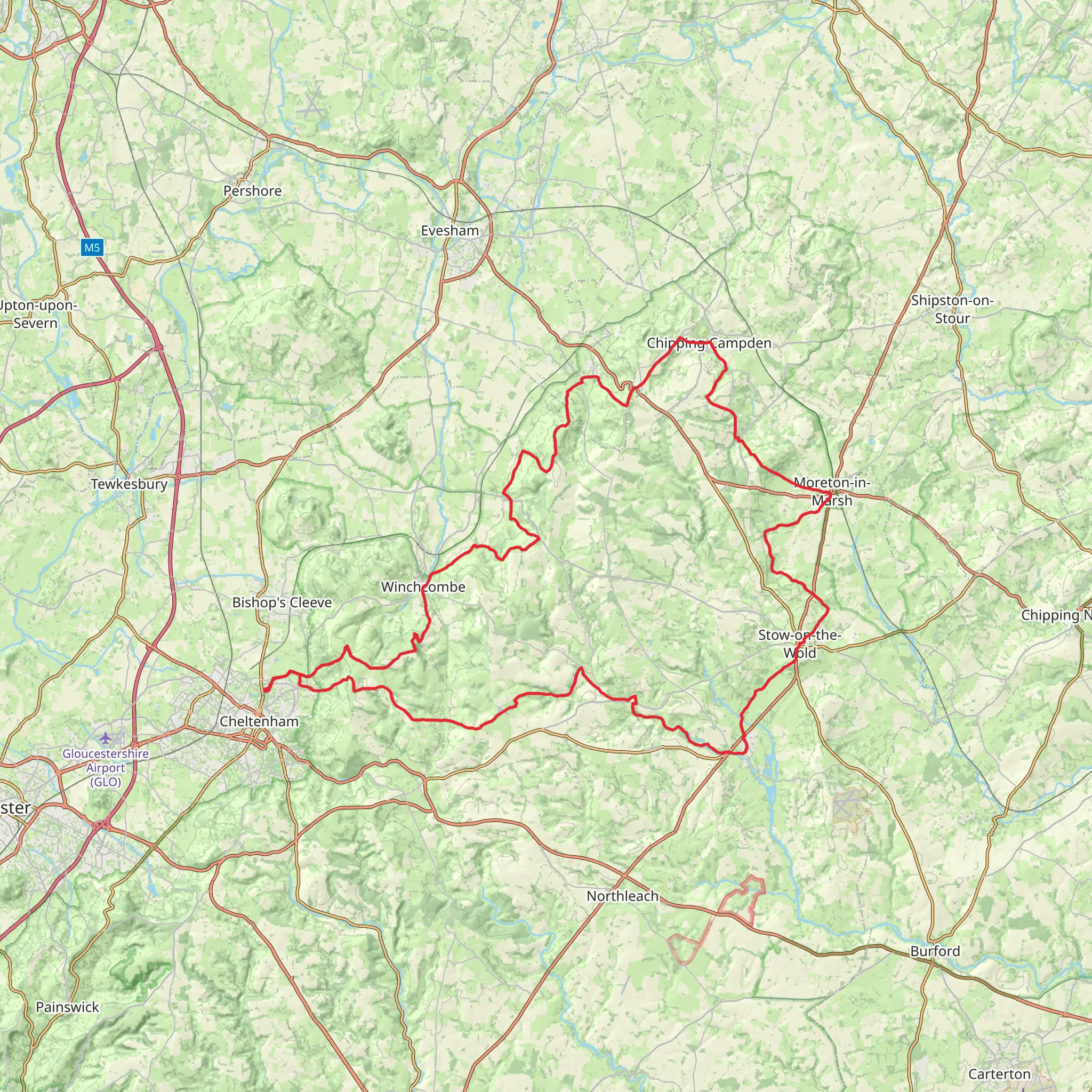 Cotswold Ring mobile static map