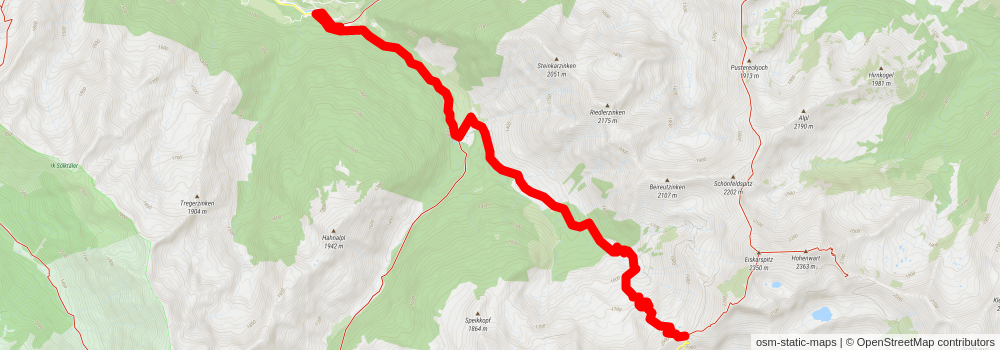 Glattjoch Chapel Trail stage 2 Map