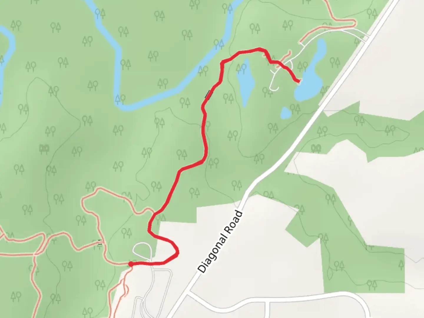 An image depicting the trail Deer Run Trail and its surrounding area.