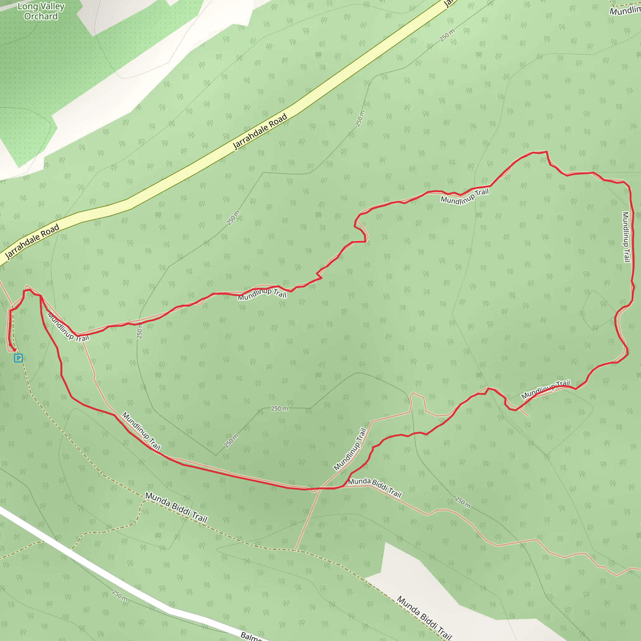 Mundlimup Timber Trails mobile static map