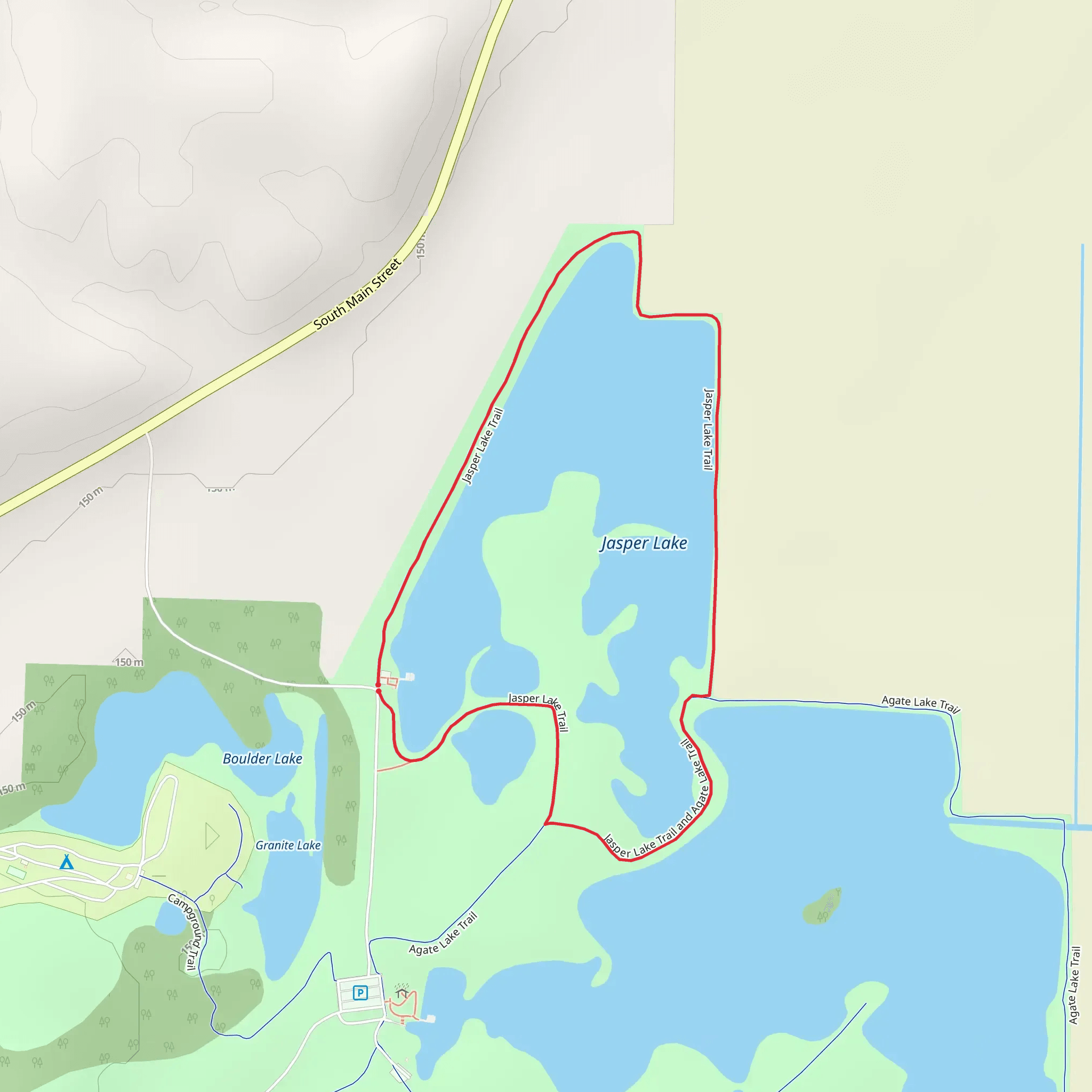 Jasper Lake Loop mobile static map