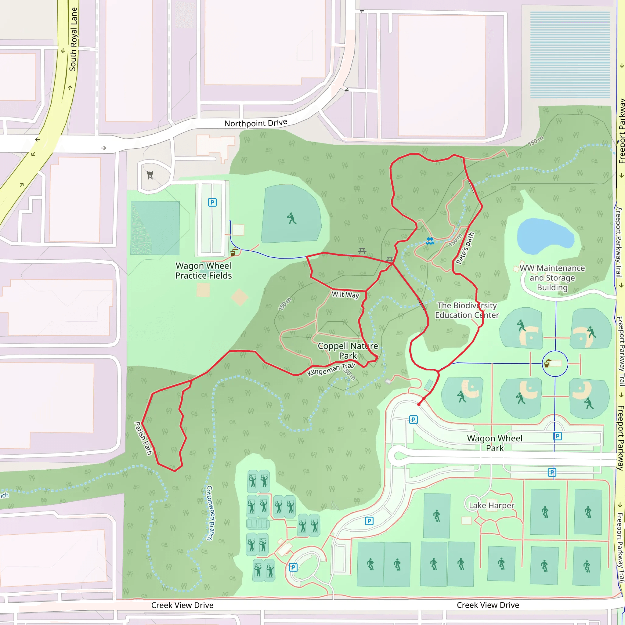 Coppell Nature Park Loop mobile static map